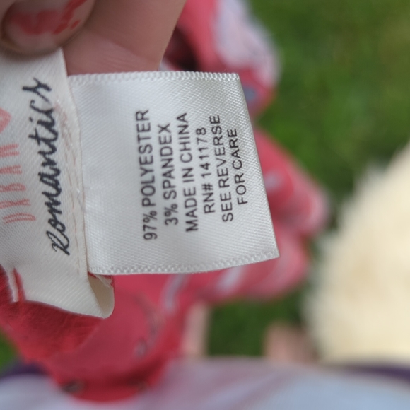 Urban Romantics Bright Red Floral Flowy Top Large - Picture 7 of 7